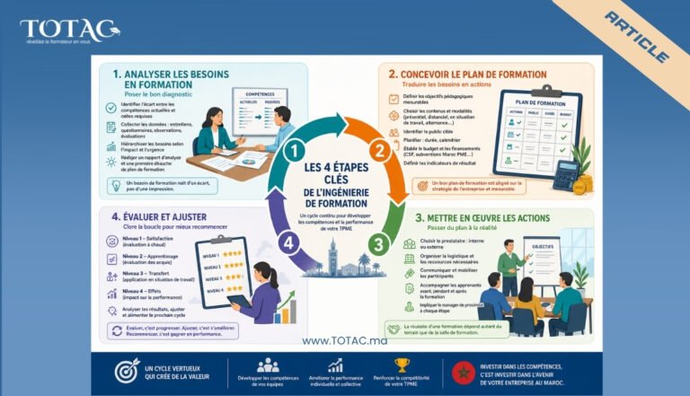 Ingénierie de formation au Maroc - Les 4 étapes clés pour les TPME